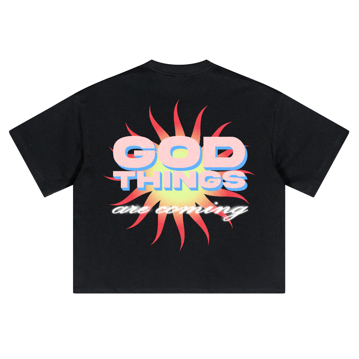 "God Things" Oversized Cropped T-Shirt