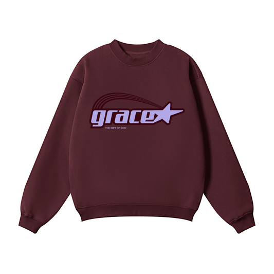 "Grace" Oversized Fleece Crewneck Sweatshirt