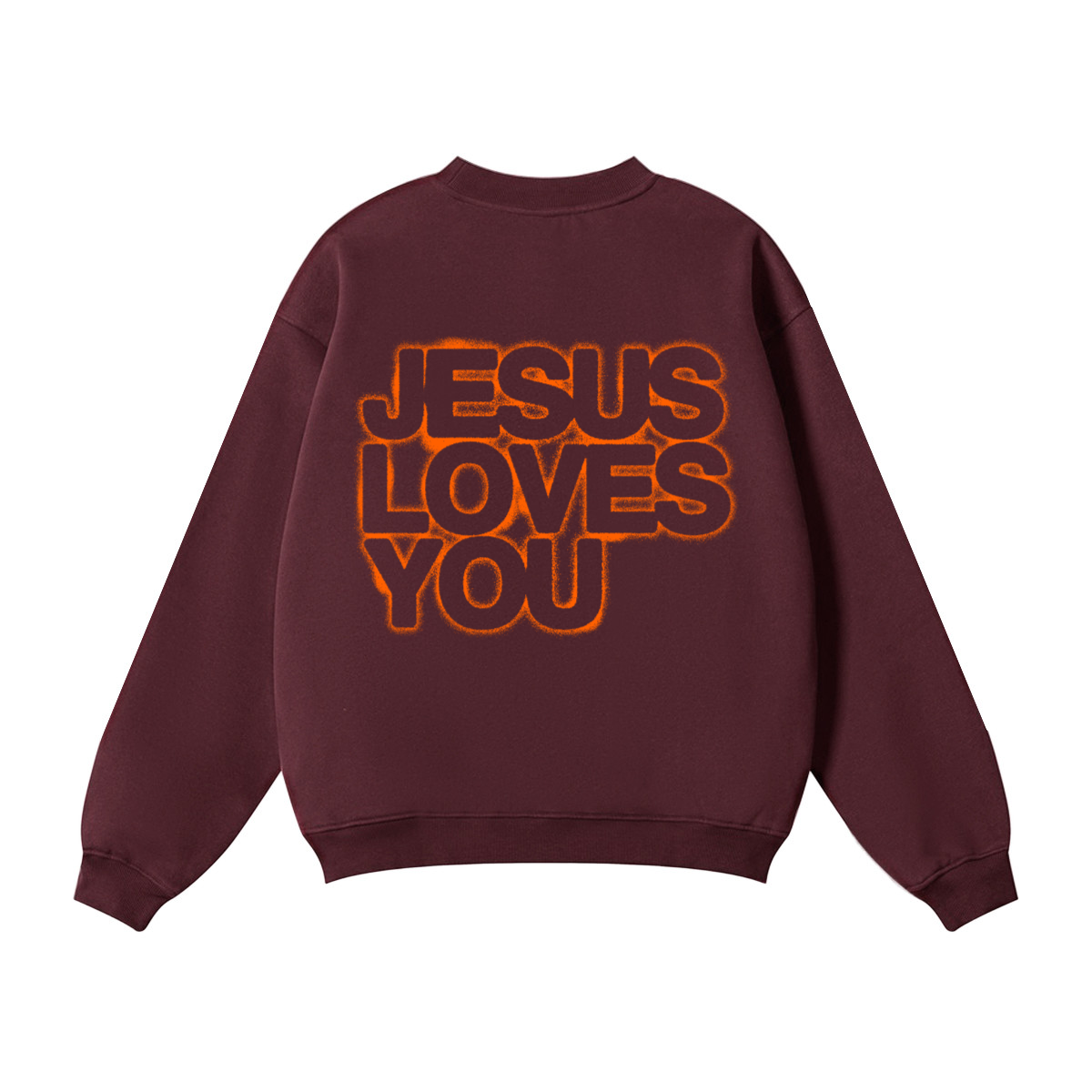"Jesus Loves You" Oversized Fleece Crewneck Sweatshirt